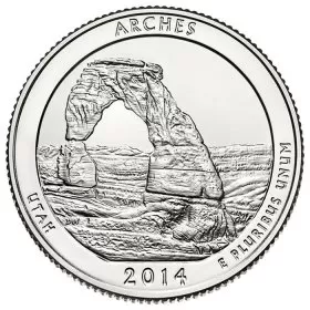 2014-P United States 25-Cent Arches/Utah National Park Quarter Coin (Brilliant Uncirculated)