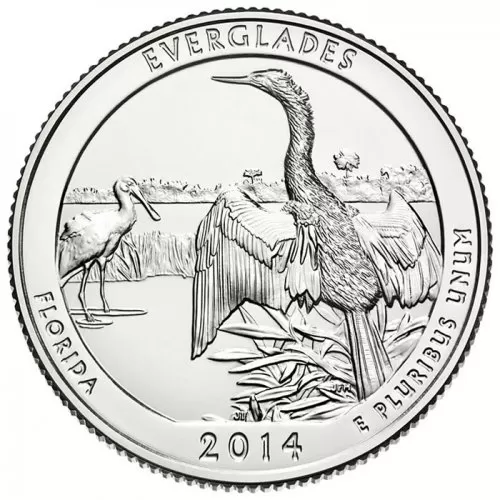 2014-P United States 25-Cent Everglades/Florida National Parks Quarter Coin (Brilliant Uncirculated)