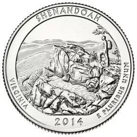 2014-D United States 25-Cent Shenandoah/Virginia National Park Quarter Coin (Brilliant Uncirculated)
