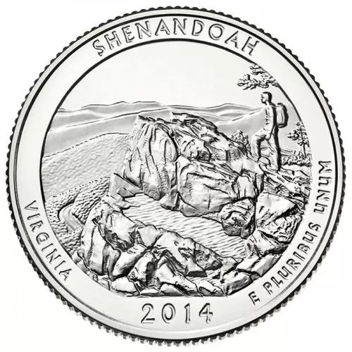 2014-D United States 25-Cent Shenandoah/Virginia National Park Quarter Coin (Brilliant Uncirculated)