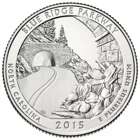 2015-D United States 25-Cent Blue Ridge Parkway/North Carolina National Park Quarter Coin (Brilliant Uncirculated)