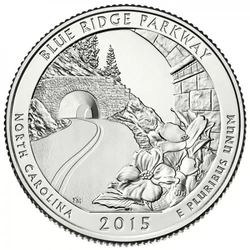 2015-D United States 25-Cent Blue Ridge Parkway/North Carolina National Park Quarter Coin (Brilliant Uncirculated)