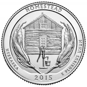 2015-D United States 25-Cent Homestead/Nebraska National Park Quarter Coin (Brilliant Uncirculated)