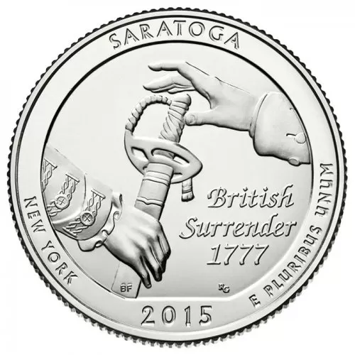 2015-P United States 25-Cent Saratoga/New York National Park Quarter Coin (Brilliant Uncirculated)
