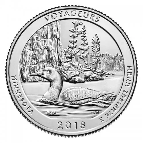 2018-D United States 25-Cent Voyageurs/Minnesota National Park Quarter Coin (Brilliant Uncirculated)