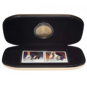 2001 World Figure Skating Championships: Pairs/Ice Dance - Stamp and 24kt Gold-Plated- Stamp and Medallion Set