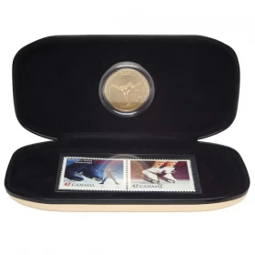 2001 World Figure Skating Championships - Stamp and 24kt Gold-Plated- Stamp and Medallion Set