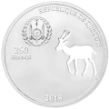 2018 Djibouti 250 Francs Shapes of Africa: Springbok - 1 oz 99.9% Fine Silver Coin