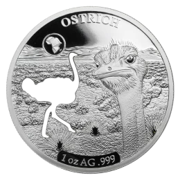 2018 Djibouti 250 Francs Shapes of Africa: Ostrich - 1 oz 99.9% Fine Silver Coin 2018 Djibouti 250 Francs Shapes of Africa: Ostrich - 1 oz 99.9% Fine Silver Coin