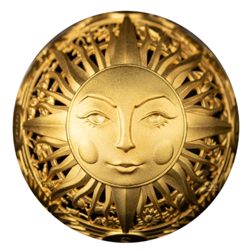 2024 Samoa $5 Filigree Spherical Sun And Moon - 2oz Fine Silver Coin