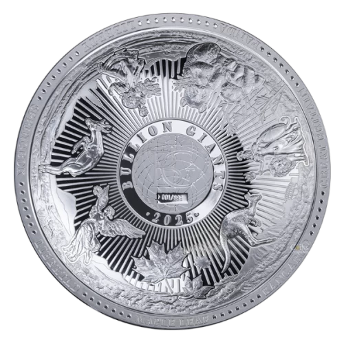 2025 Solomon Islands $5 Bullion Giants - 50 g Fine Silver Coin