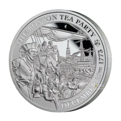 2023 St. Helena Boston Tea Party 250th Anniversary 1oz Silver Proof Coin