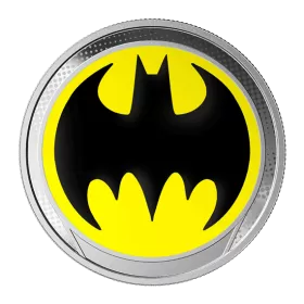 2019 Barbados $1 The Bat Signal™ Fine Silver Dollar Coin (Glow-in-the-Dark)