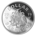 2019 Barbados $1 The Bat Signal™ Fine Silver Dollar Coin (Glow-in-the-Dark)