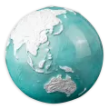 2023 Barbados $5 Frozen Marble - 3 oz Fine Silver Spherical Coin