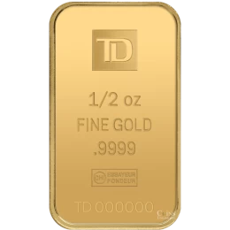 TD Bank 1/2 oz 99.99% Pure Gold Bullion Bar/Wafer *PAYPAL & CANADA ONLY*