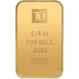 TD Bank 1/4 oz 99.99% Pure Gold Bullion Bar/Wafer *PAYPAL & CANADA ONLY*