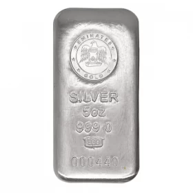 Emirates Mint 5oz 99.9% Pure Silver Bullion Cast Bar *E-TRANSFER & CANADA ONLY*
