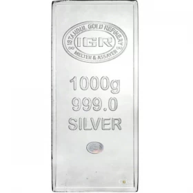 IGR (Istanbul Gold Refinery) 1000g (1 kilo) With Assay Card 99.9% Pure Silver Wafer/Bar *E-TRANSFER & CANADA ONLY*