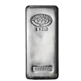 Johnson Matthey 1000g (1 kilo) 99.9% Vintage Pure Silver Cast Bar *E-TRANSFER & CANADA ONLY*