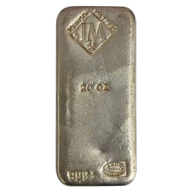 Johnson Matthey 20 oz 999+% Vintage Pure Silver Cast Bar *E-TRANSFER & CANADA ONLY*