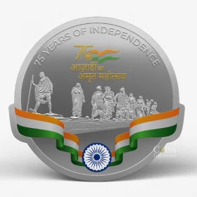 2022 PAMP 50g 75 Years of India Independence 99.99% Pure Silver Round