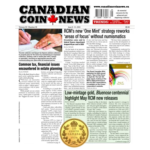 2021 Canadian Coin News Vol 59 #5, June 8 - June 21