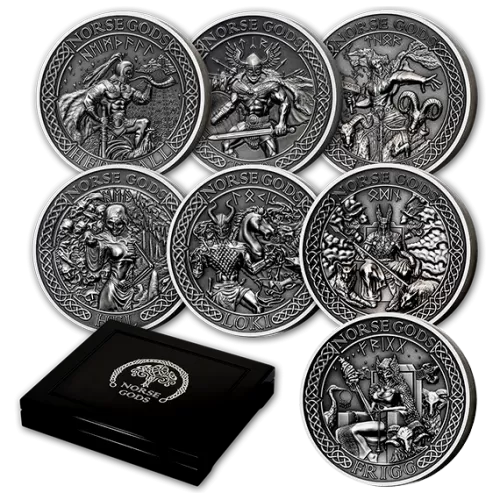 2015-2016 Cook Islands $10 Norse Gods Set with Display Case