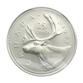 1997 Canadian 25-Cent Caribou Quarter Proof-like (PL) Coin