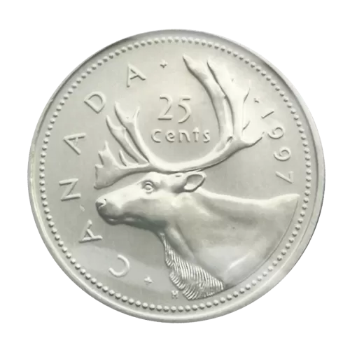 1997 Canadian 25-Cent Caribou Quarter Proof-like (PL) Coin