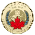 2020 (1945-) Canadian $1 Signing Of The United Nations Charter 75th Anniv Loonie Dollar Original Coin Roll (Some Coloured)