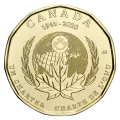 2020 (1945-) Canadian $1 Signing Of The United Nations Charter 75th Anniv Loonie Dollar Original Coin Roll (Some Coloured)