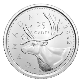 2022 Canadian 25-Cent Caribou Quarter Coin (Brilliant Uncirculated)