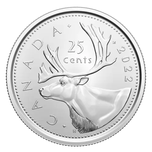 2022 Canadian 25-Cent Caribou Quarter Coin (Brilliant Uncirculated)