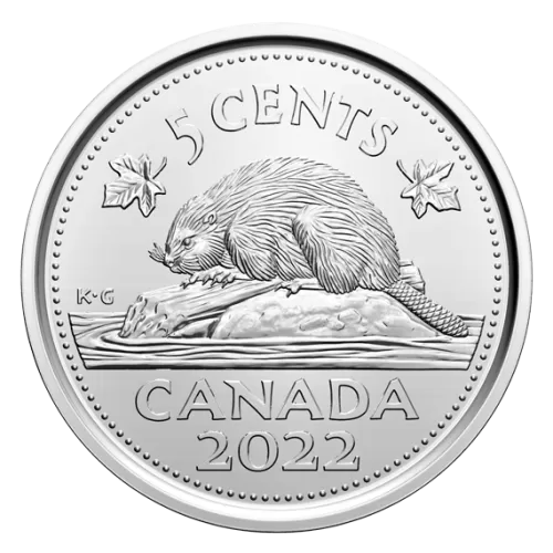 2022 Canadian 5-Cent Beaver Nickel Coin (Brilliant Uncirculated)