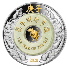 2020 Laos 2000 KIP Year of the Rat - 2 oz Fine Silver Coin