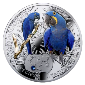 2015 Niue $1 Endangered Animals: Hyacinth Macaw - 1/2 oz Fine Silver Coin