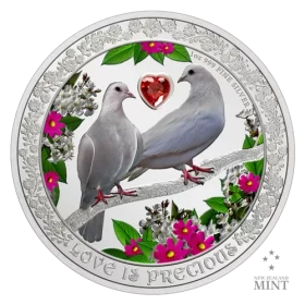 2022 Niue $2 Love is Precious: Dove - 1 oz Fine Silver Coin
