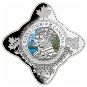2019 Niue $1 Royal Tour of Canada - 1 oz Fine Silver Coin - lightly tarnished