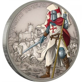 2017 Niue $2 Warriors of History: Knights Templar - 1 oz Fine Silver Coin