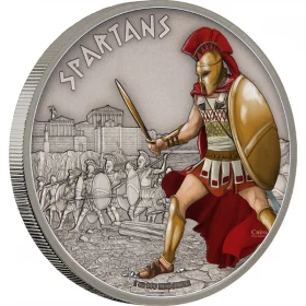2016 Niue $2 Warriors of History: Spartan - 1 oz Fine Silver Coin