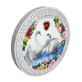 2023 Niue $2 Love is Precious: Swans - 1 oz Fine Silver Coin