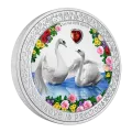 2023 Niue $2 Love is Precious: Swans - 1 oz Fine Silver Coin