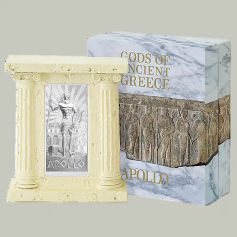 2013 Niue $5 Gods of Ancient Greece Apollo- 2 oz Fine Silver Coin