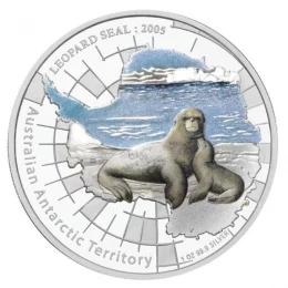 2005 Australia $1 Antarctic Territory: Leopard Seal 1 oz Silver Coin - Sealed (never opened) 2005 Australia $1 Antarctic Territory: Leopard Seal 1 oz Silver Coin - Sealed (never opened)