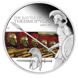 2009 Tuvalu $1 Famous Battles in History: Thermopylae 480BC - 1 oz Fine Silver Coin 2009 Tuvalu $1 Famous Battles in History: Thermopylae 480BC - 1 oz Fine Silver Coin