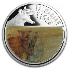 2011 Niue $5 The Last Tasmanian Tiger Lenticular Coin