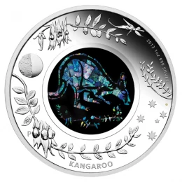 2013 Australian $1 Opal Series - The Kangaroo - 1 oz Fine Silver Coin 2013 Australian $1 Opal Series - The Kangaroo - 1 oz Fine Silver Coin