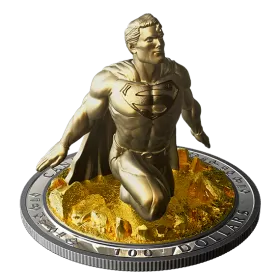 2018 Canadian $100 Superman™: The Last Son of Krypton - 10 oz Fine Silver & Gold-plated Coin