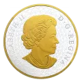 2018 Canadian $100 Keepers of Parliament: The Unicorn - 10 oz Fine Silver & Gold-plated Coin